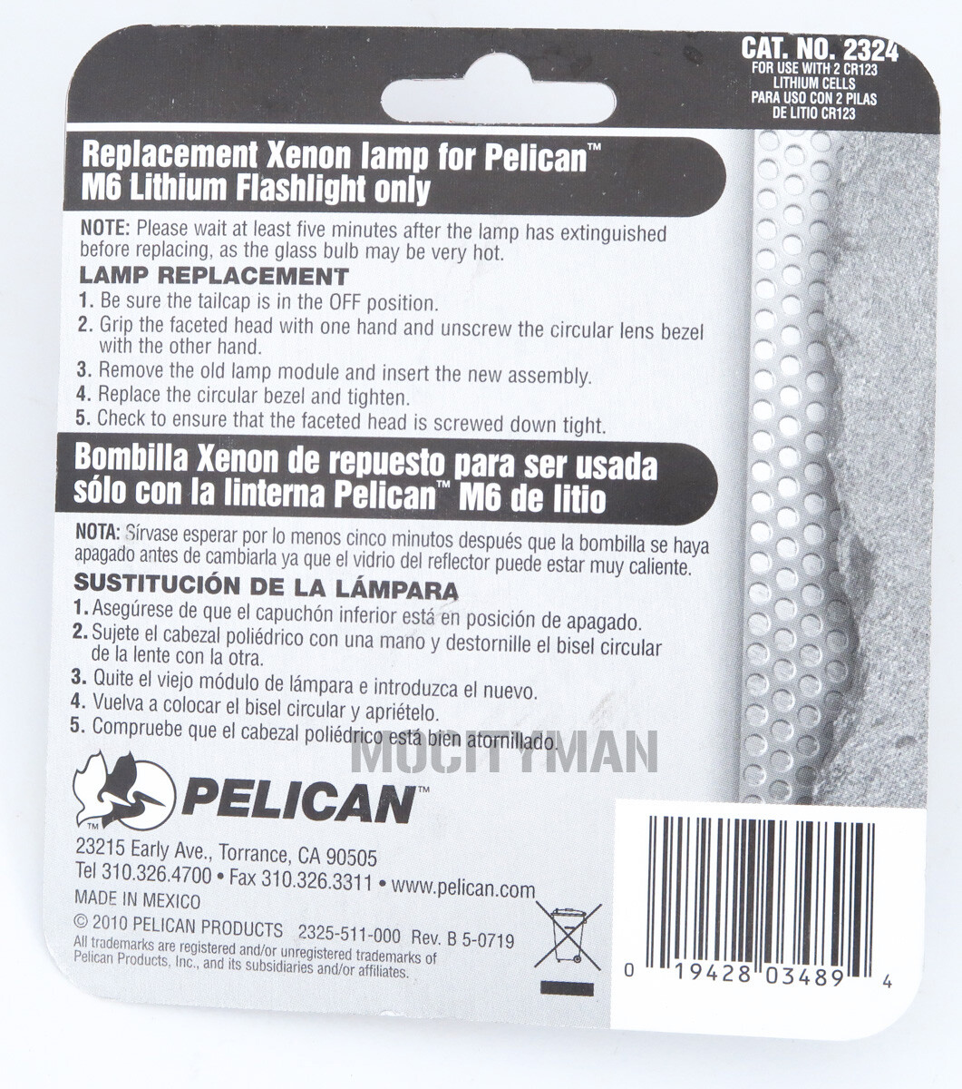 Pelican Bulb Lamp Module 2324 for M6 2320 Lithium Flashlight Genuine