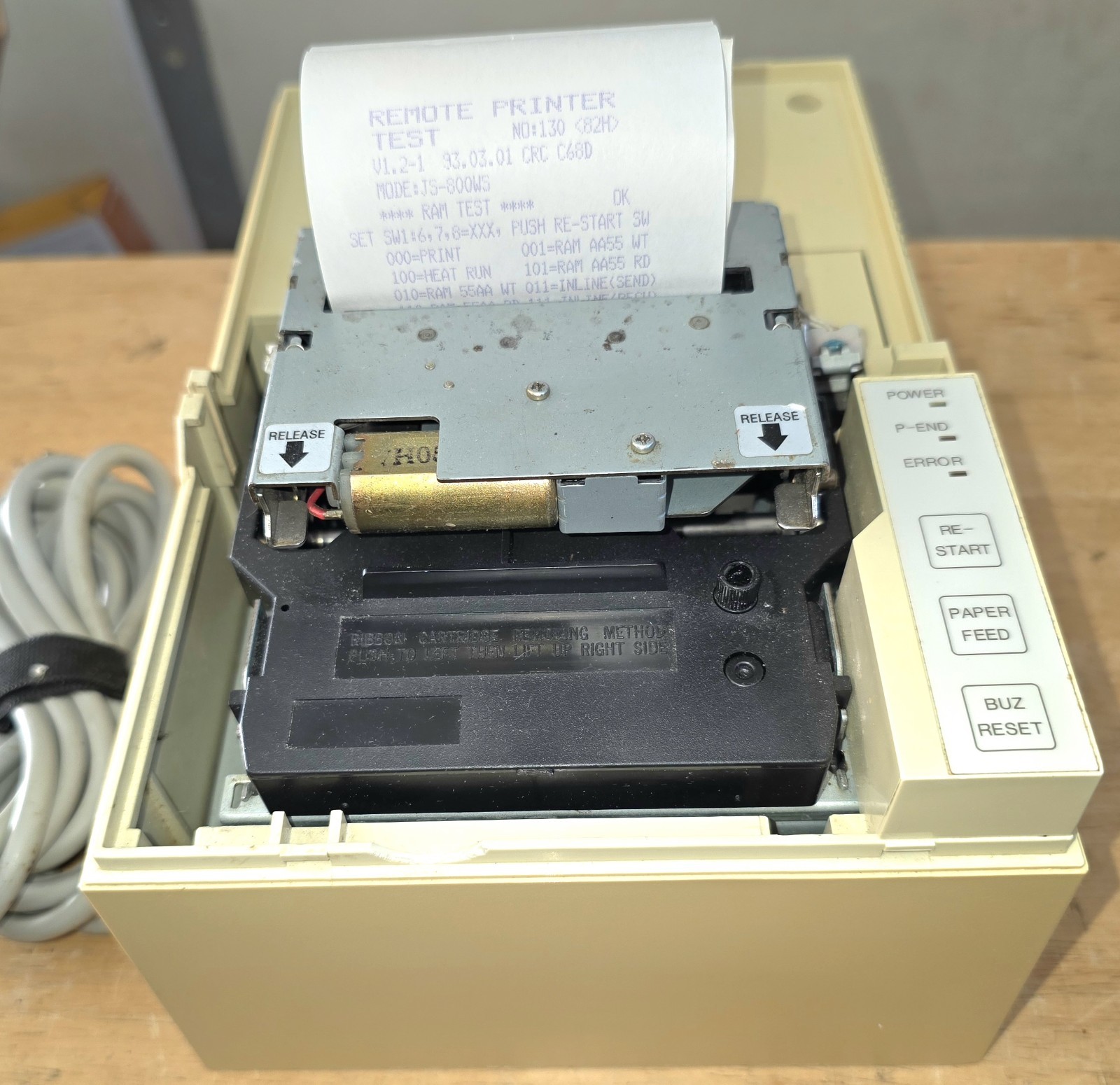Panasonic Model JS-800RM Type U10 Dot Matrix Pos Impact Kitchen Printer
