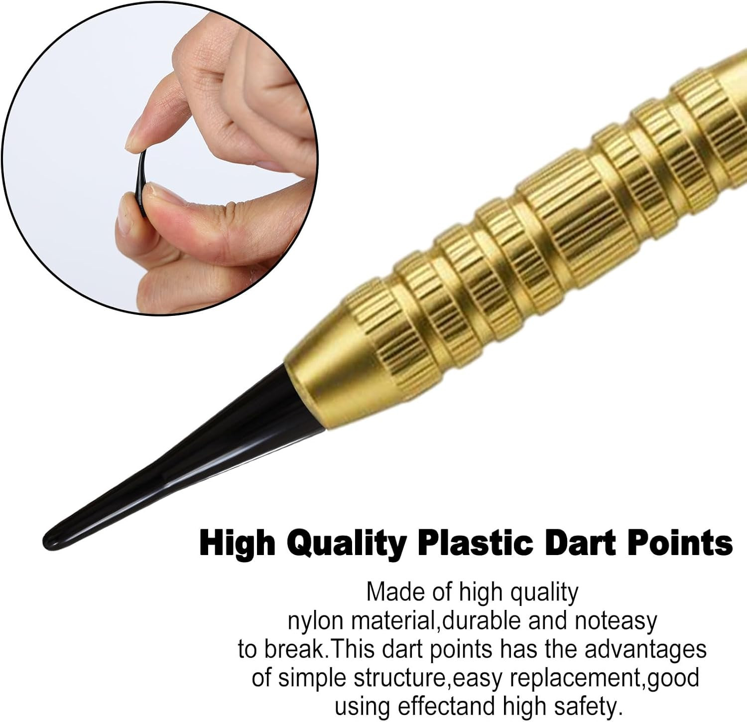 200 Pack 2BA Thread Soft Dart Tips - Premium Plastic Replacement Points | Essent