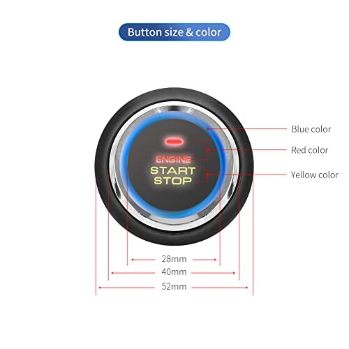 EC003NV-NS PKE Passive Keyless Entry Car Push Star Button Remote Engine Start