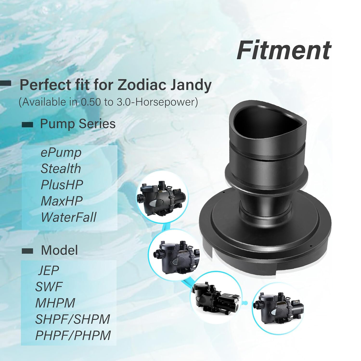 Replace R0445400 Diffuser & O-Ring & Hardware Kit for Zodiac Jandy ePump,Stealth