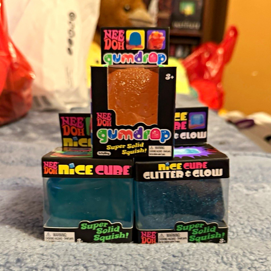 Nee Doh Nice Cube, Gumdrop and Glitter & Glow