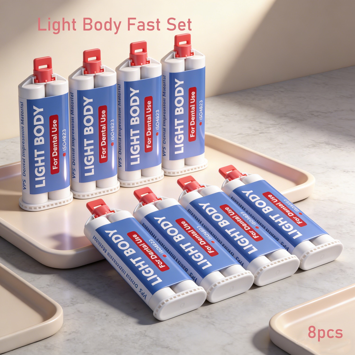 Dental Impression Material VPS - Light Body Fast Set 8 x 50ml Cartridges