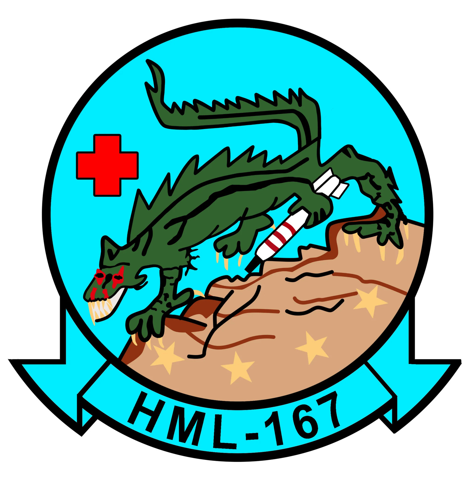 Officially Licensed USMC HML-167 Warriors Sticker