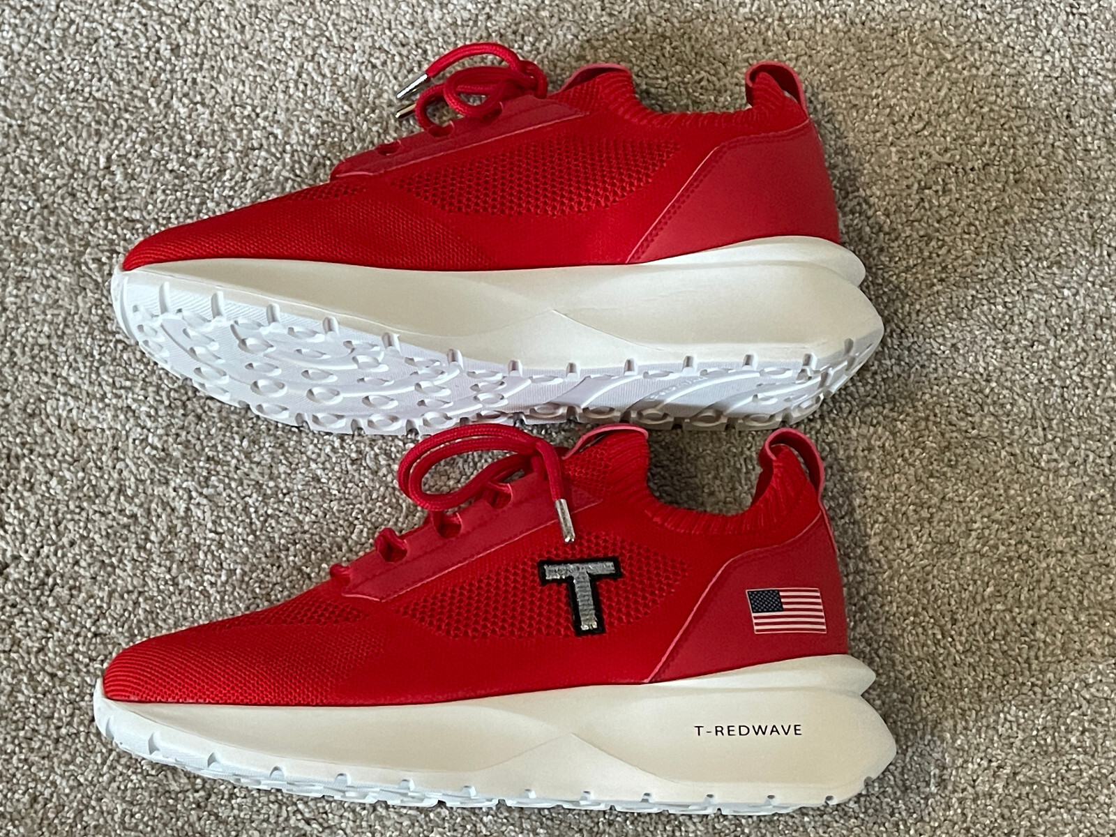 NEW in BOX 2024 Donald Trump POTUS 45 Sneakers Shoes RED Mens 8 Womens 9.5 POTUS