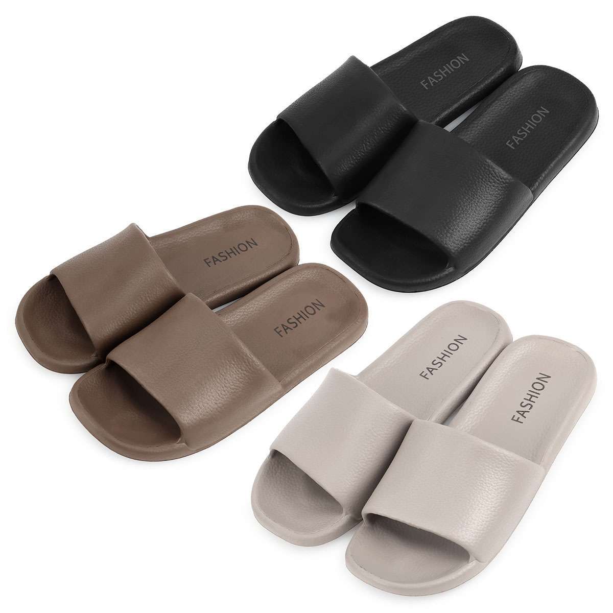 Womens Men Non-Slip Slides  Shower Slippers House Sandals Bathroom Shoes Durable