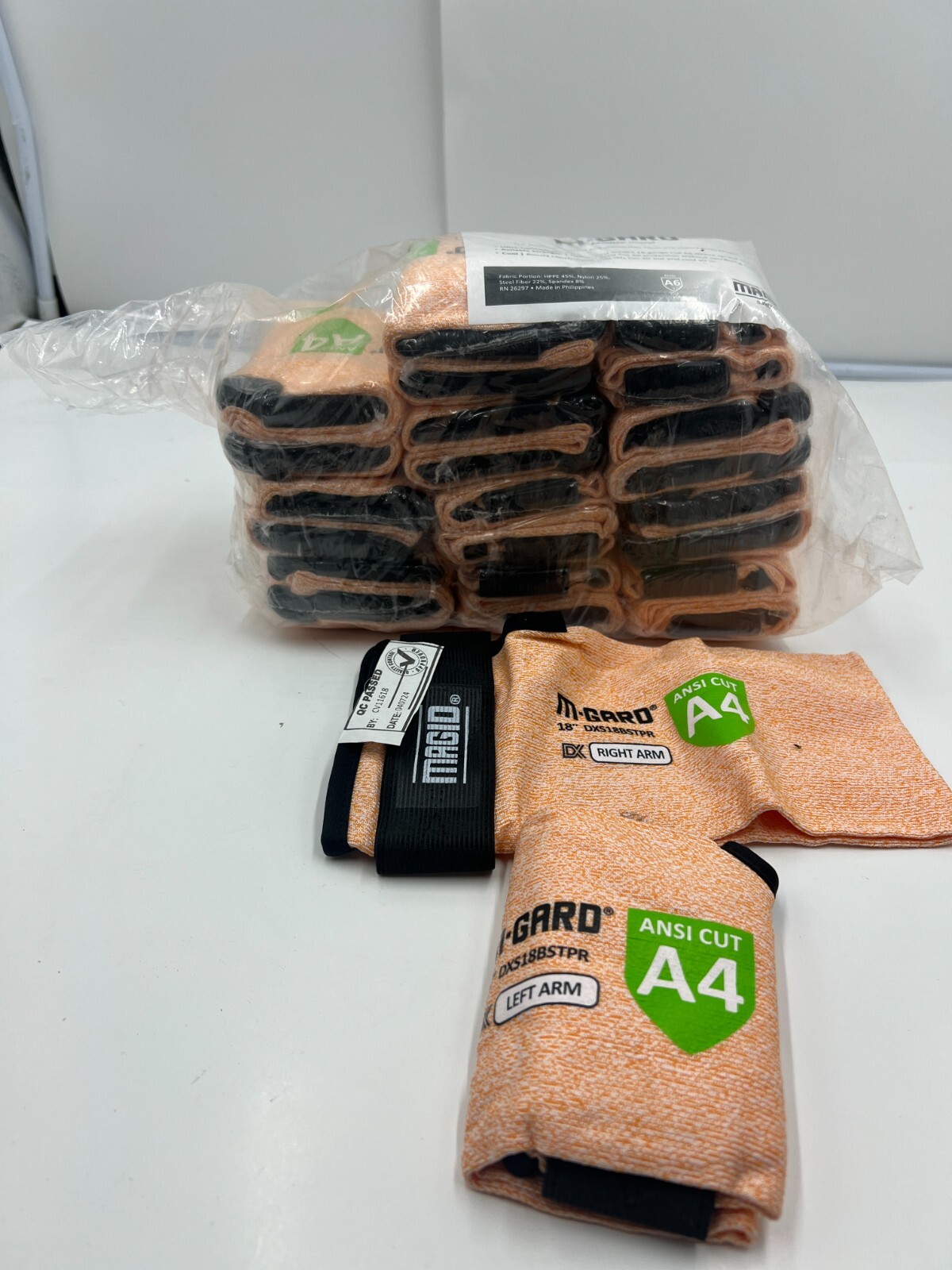 Pack Of 12 Pair Magid M-GARD Right & Left- 18" DXS18BSTPR Safety Sleeve ANSI Cut