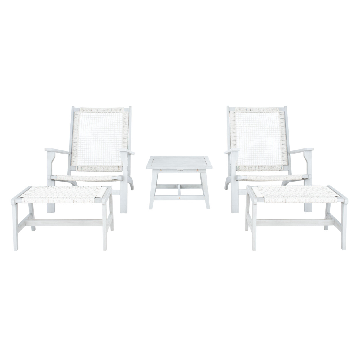 SAFAVIEH Outdoor Collection Chantelle Set | Grey / Grey |