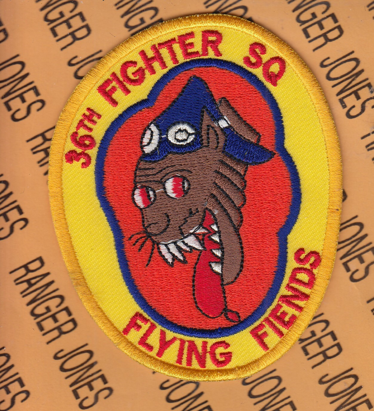 USAF Air Force 36th Tactical Fighter Sq TFS Flying Fiends ~4.25" patch c/e B