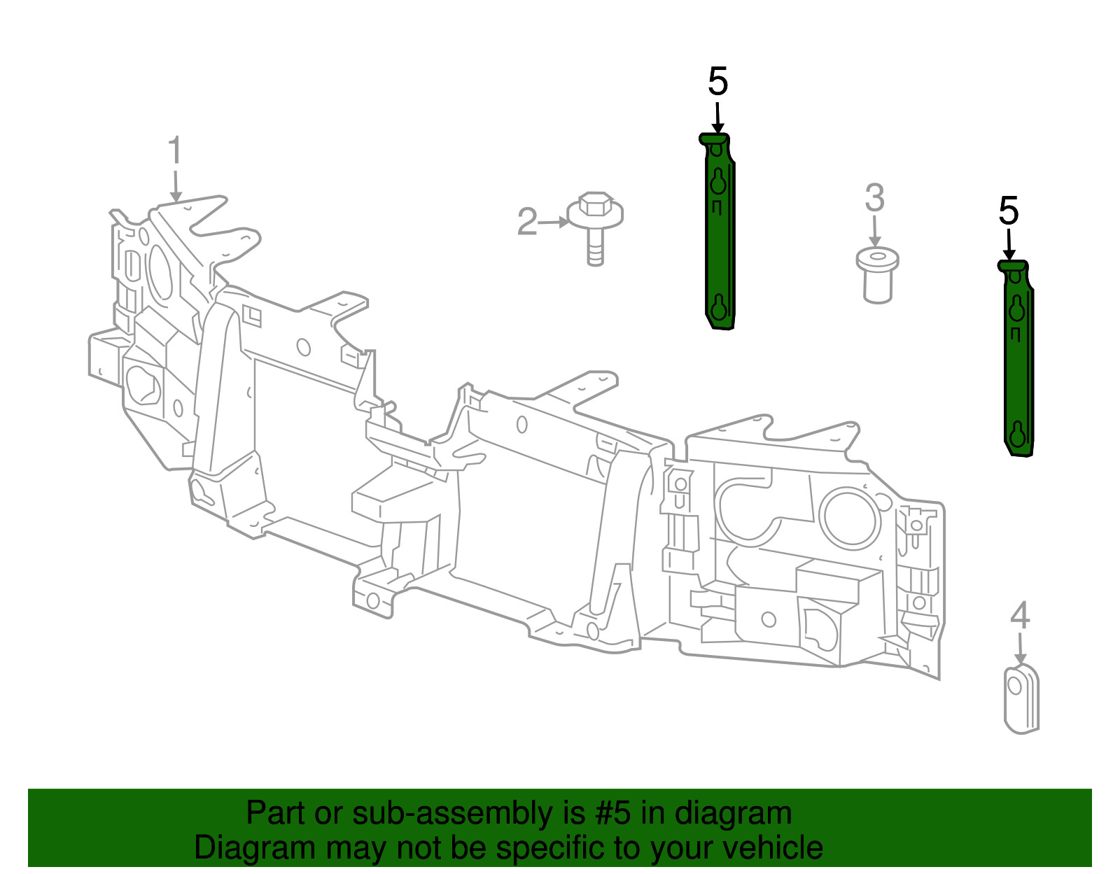 Genuine GM Headlamp Retainer 89044550