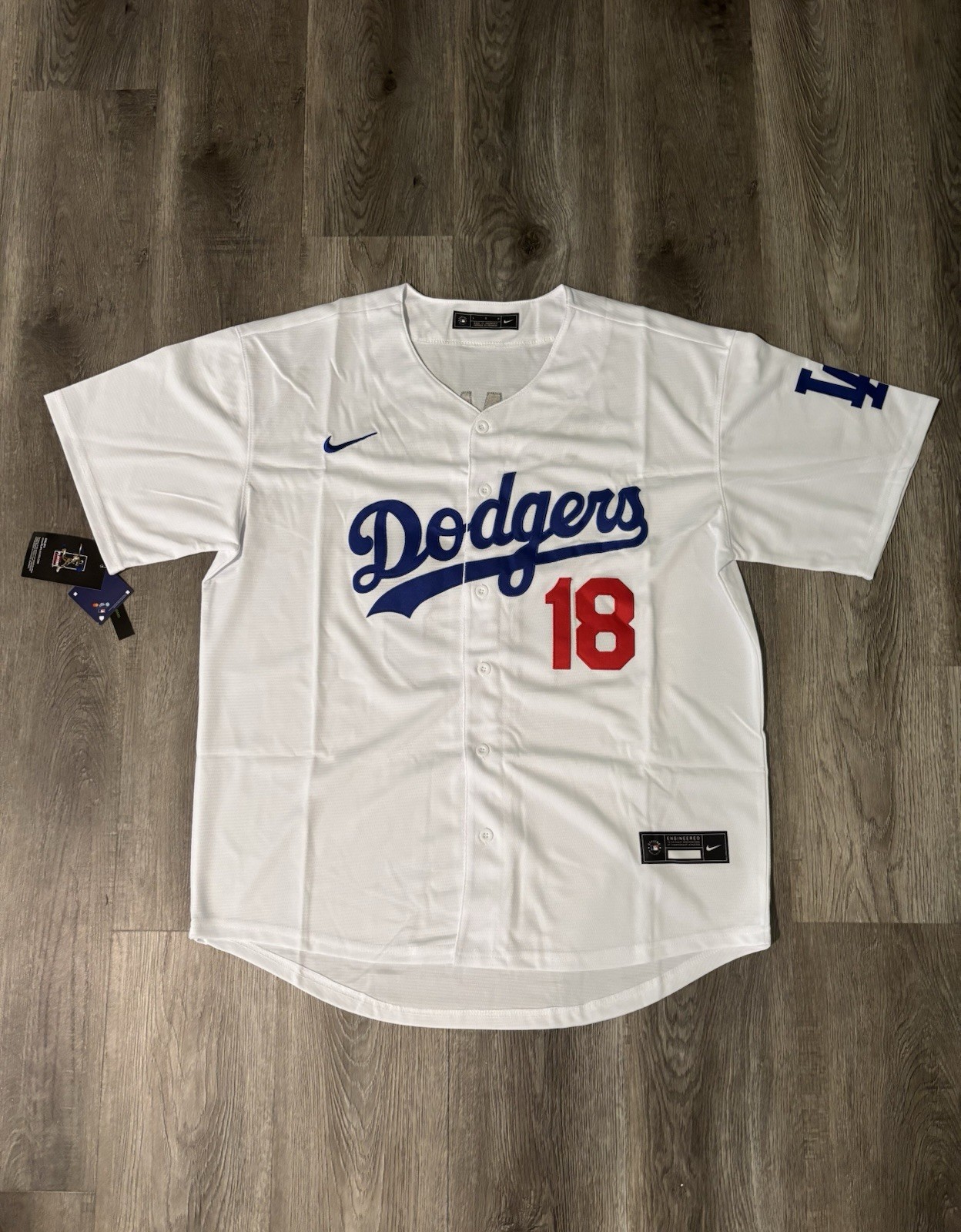 Men's Los Angeles Dodgers Yoshinobu Yamamoto Nike White Home Jersey Size Large