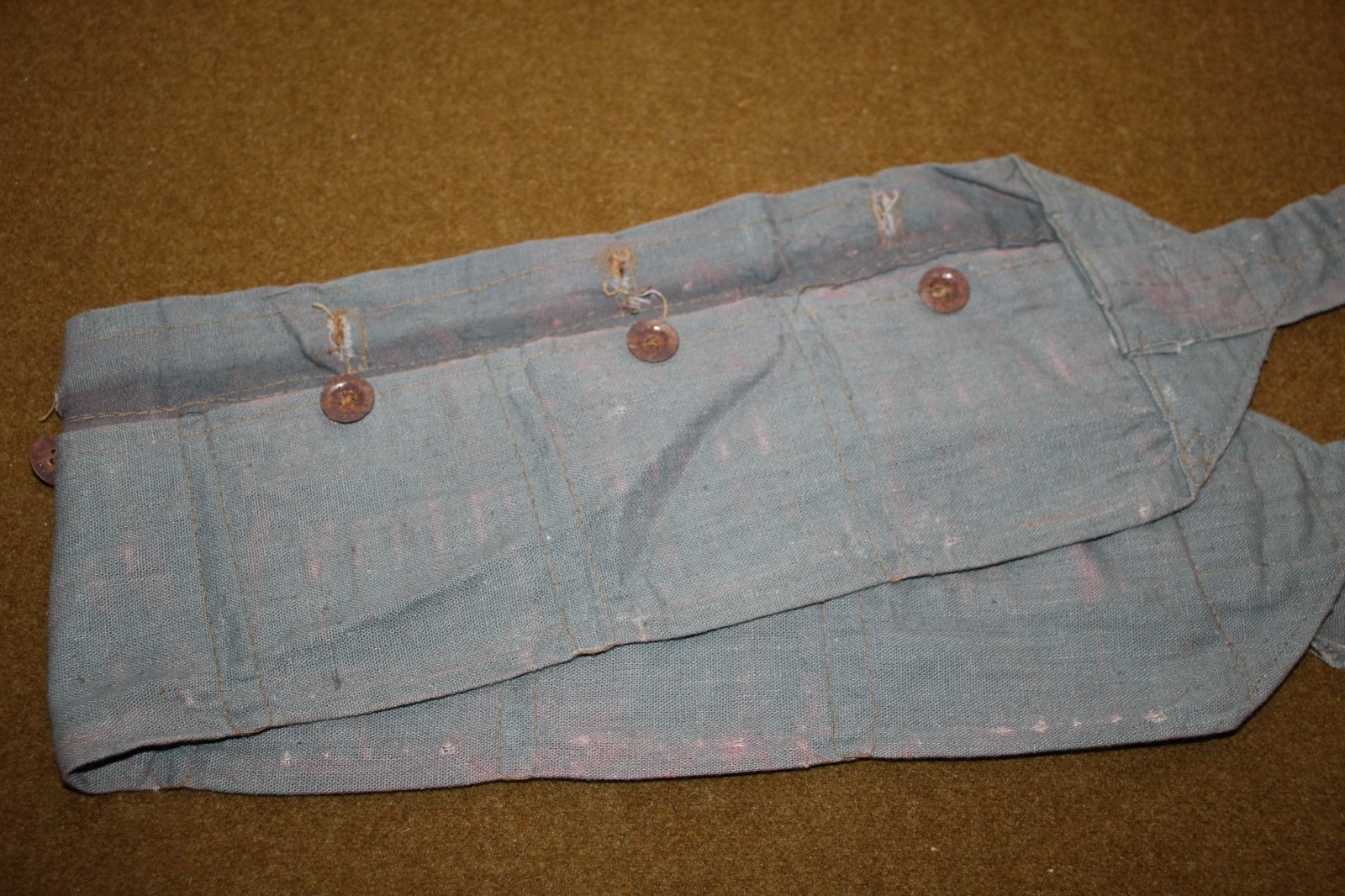 Original WW2 German Luftwaffe (Air Force) Blue Cotton Ammo Bandolier, Empty