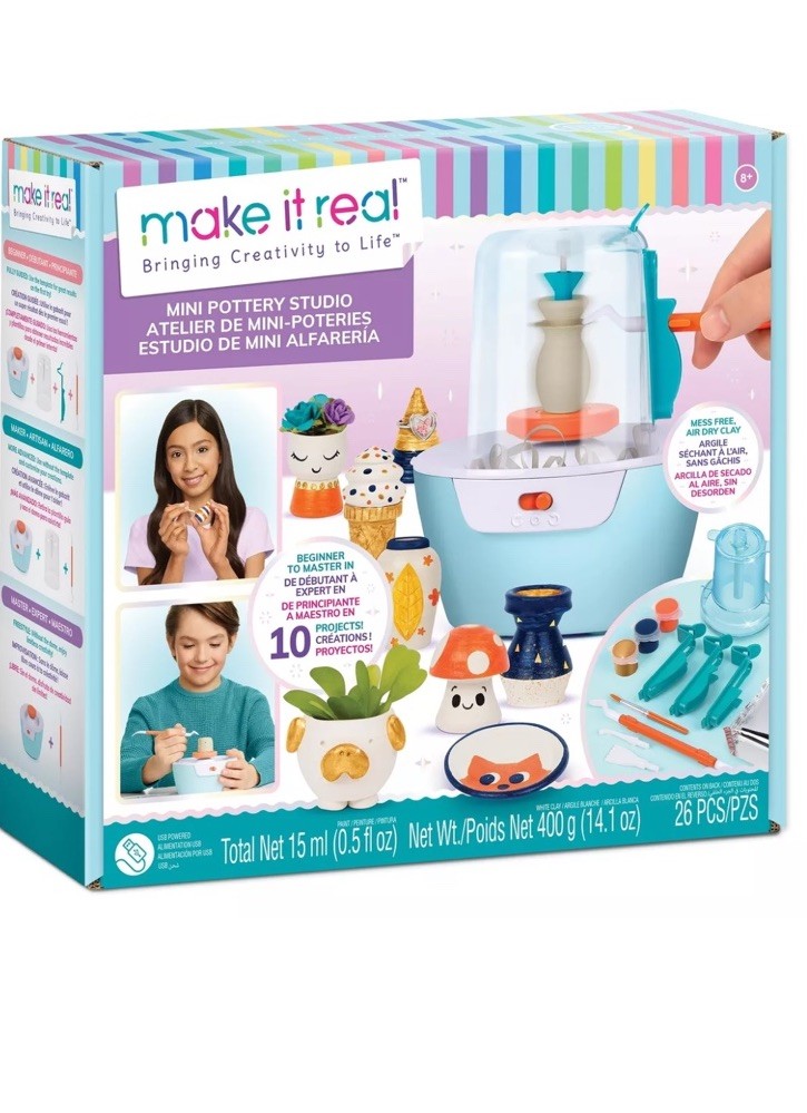 Mini Pottery Studio Craft Kit for Tweens Create 10 Miniature Pottery Projects