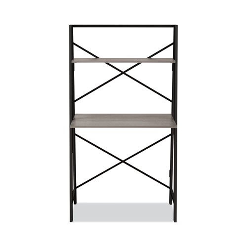 Homenations Folding Table, 31.5" x 16", Black/Brown (SH-OF-2662)