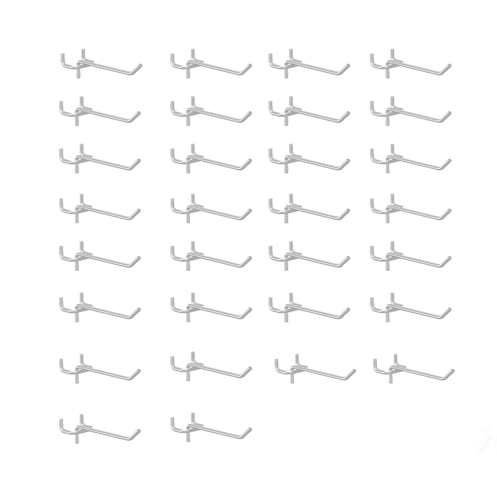 Pegboard Hooks 30Pcs,Metal J Hooks Kit Assortment for Pegboard Display Standi...