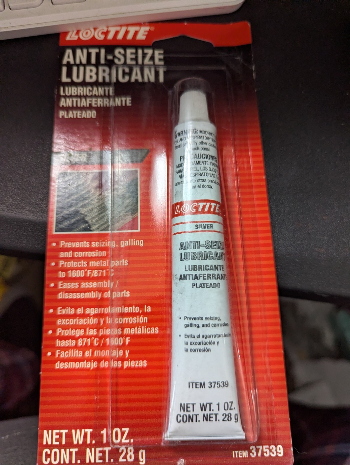 2 lot Loctite 37539 Silver Non Anti-Seize Lubricant 1 oz / 28g tube Free Ship