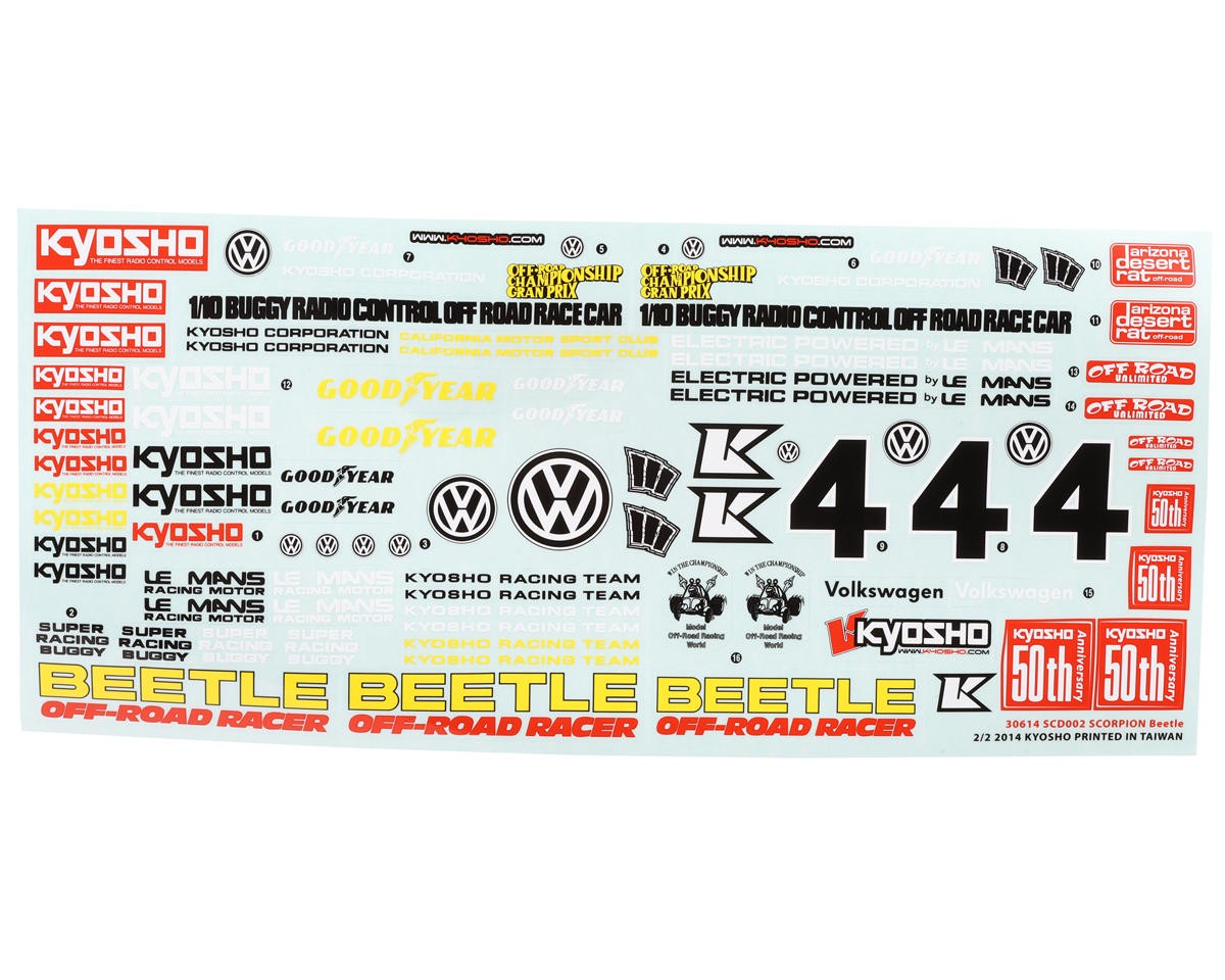 Kyosho Beetle 2014 1/10 Off-Road Buggy Body Set (Clear) [KYOSCB002C]
