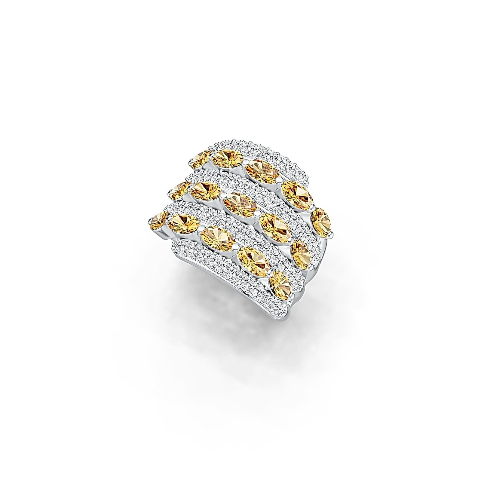 Sterling Silver Semi Mount Ring Setting Oval OV 5x3mm White Topaz