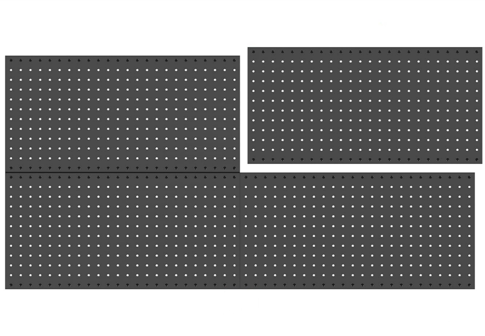 4 PCS 12x24 Inch Metal Pegboard Panels Wall Tool Storage Garage Workbench