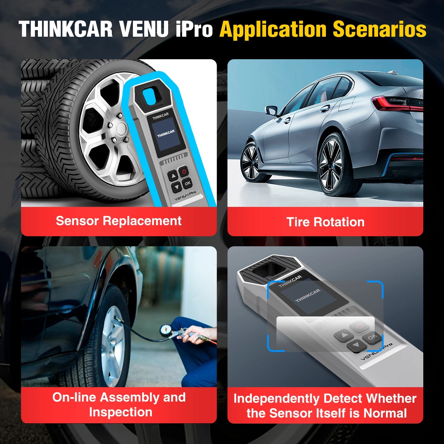 TPMS Relearn Activation Tire Pressure Sensor Programming Reset Diagnostic Tool