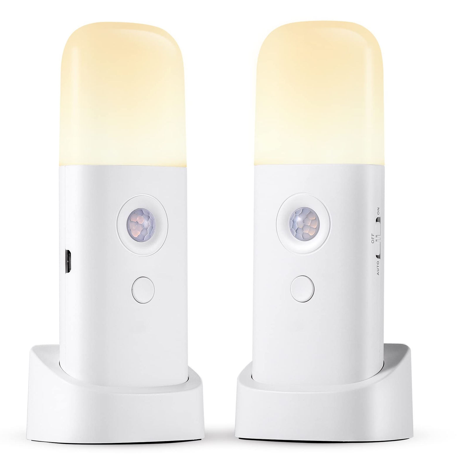 Rechargeable Motion Sensor Night Light Battery Operated nightlights Dimmable ...