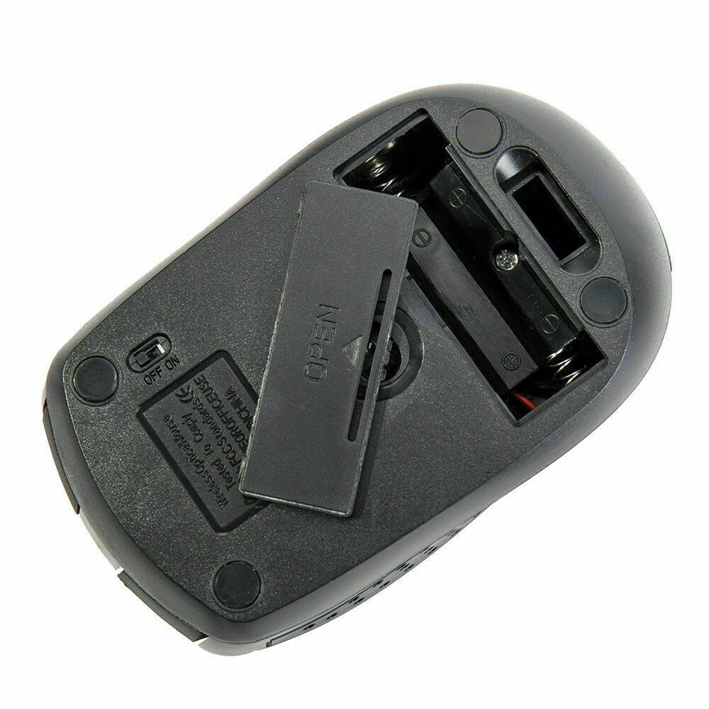 Black Wireless Mouse Optical USB Laptop PC Computer 2.4GHZ DPI