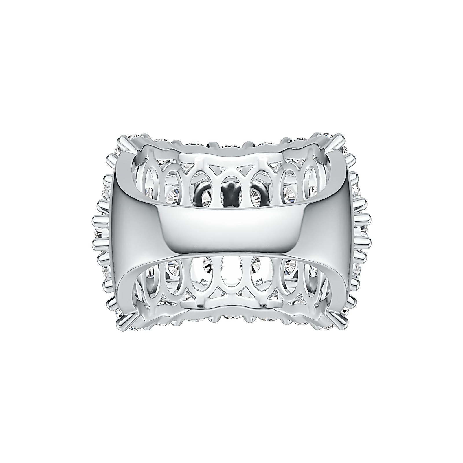 Sterling Silver Semi Mount Ring Setting Round RD 3.5x3.5mm Pave Cocktail Ring