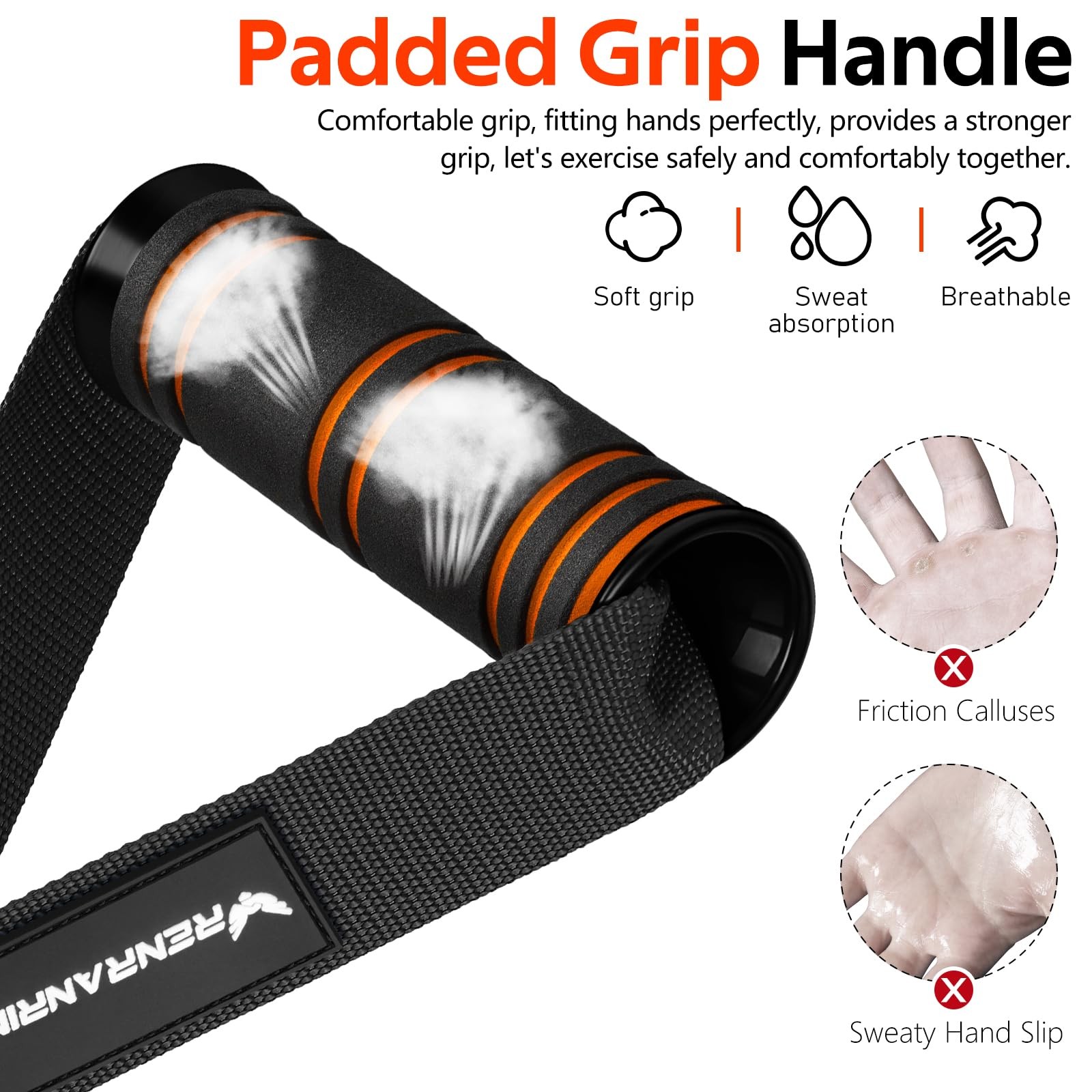 RENRANRING Gym Exercise Handles, Replacement Handle Attachments for Cable Machin