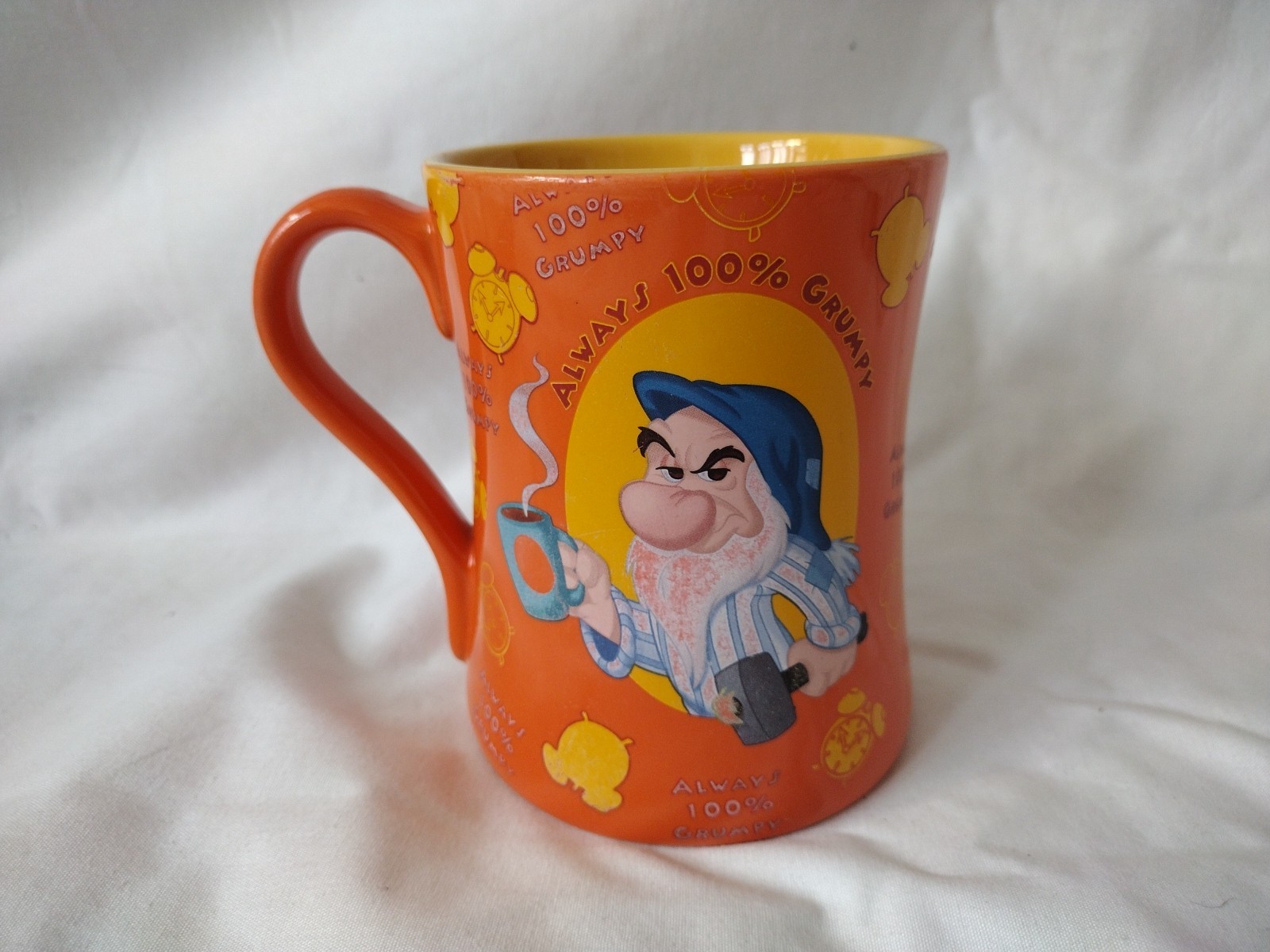 Grumpy Dwarf “ALWAYS 100% GRUMPY” Coffee Mug Disney Parks Resort 12.5cm