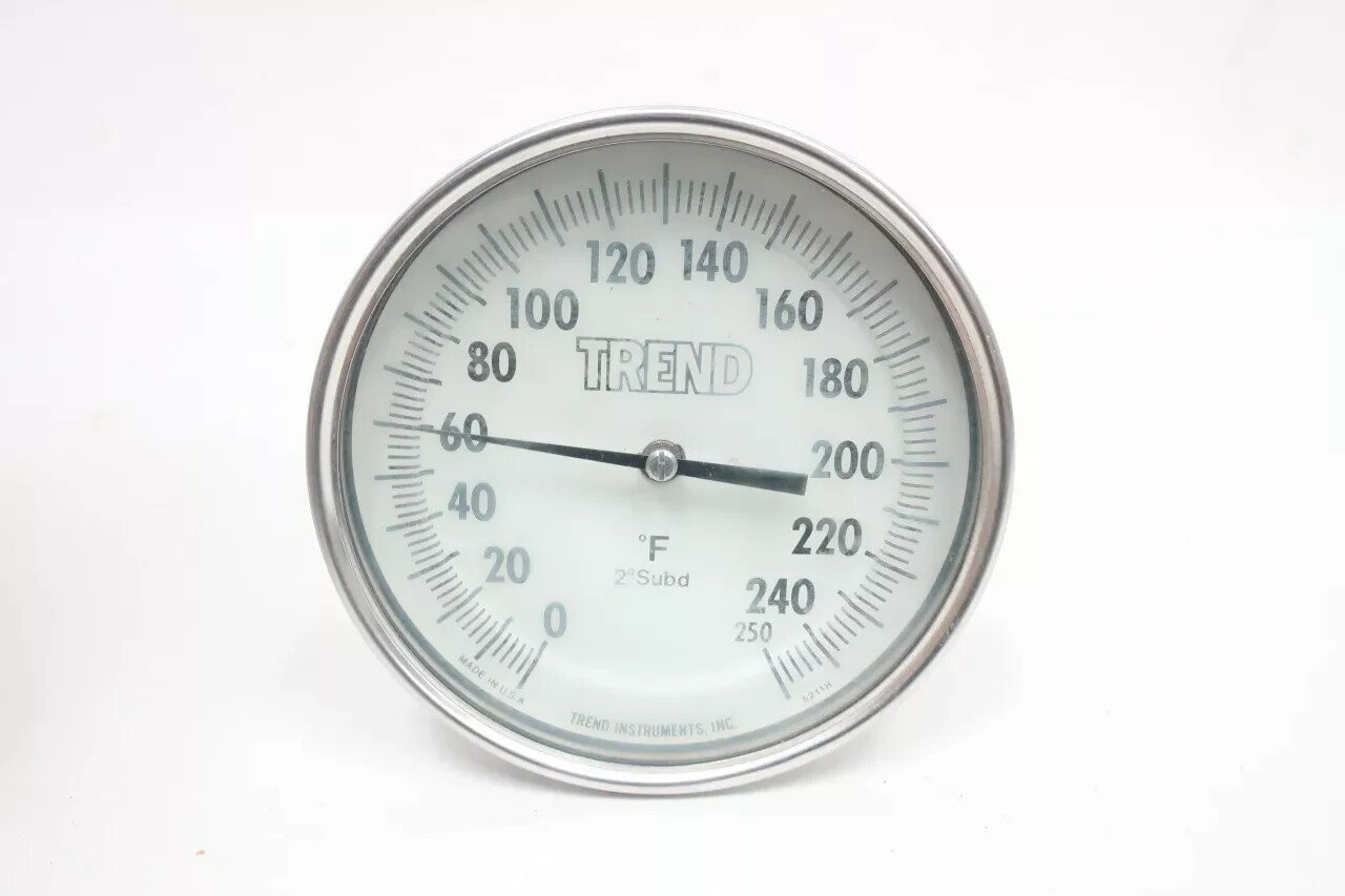 Trend 52 Bimetal Thermometer 5in 6in 0-250f 1/2in Npt