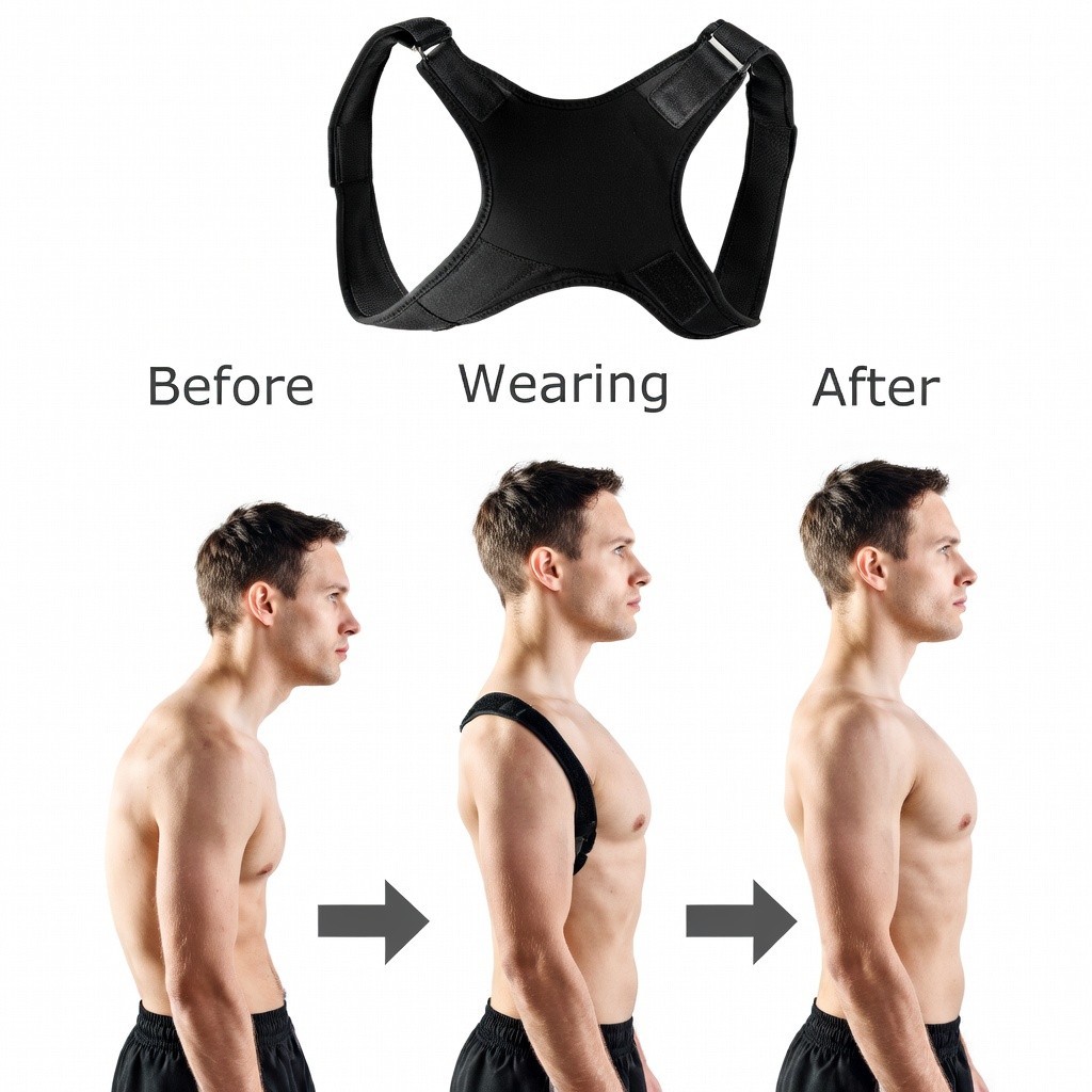 Back Posture Corrector Shoulder Straight Support Brace Belt Therapy Men Women