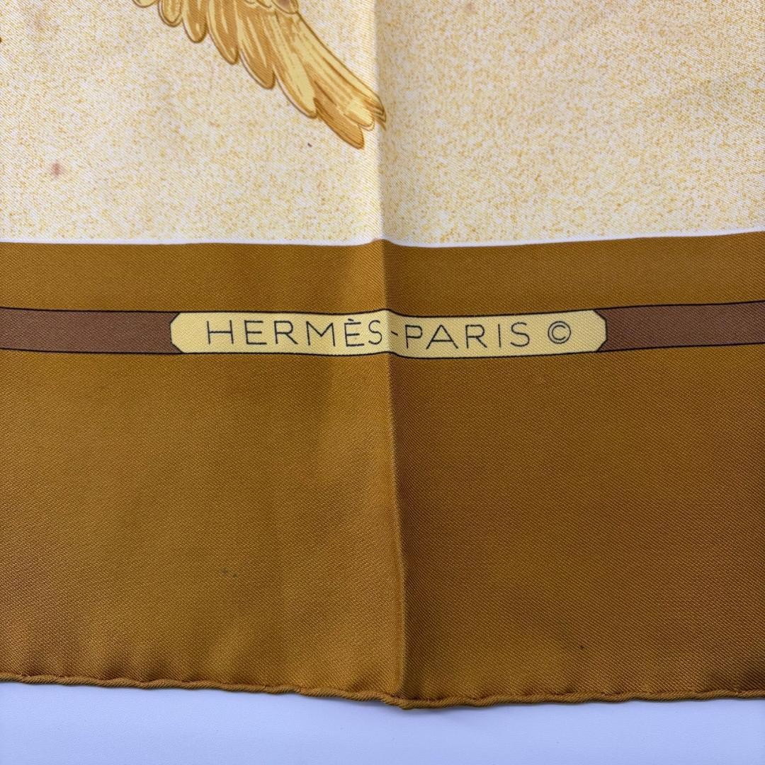 16763 Hermes Kare90 Scarf Silk 100 Bird Oiseaux