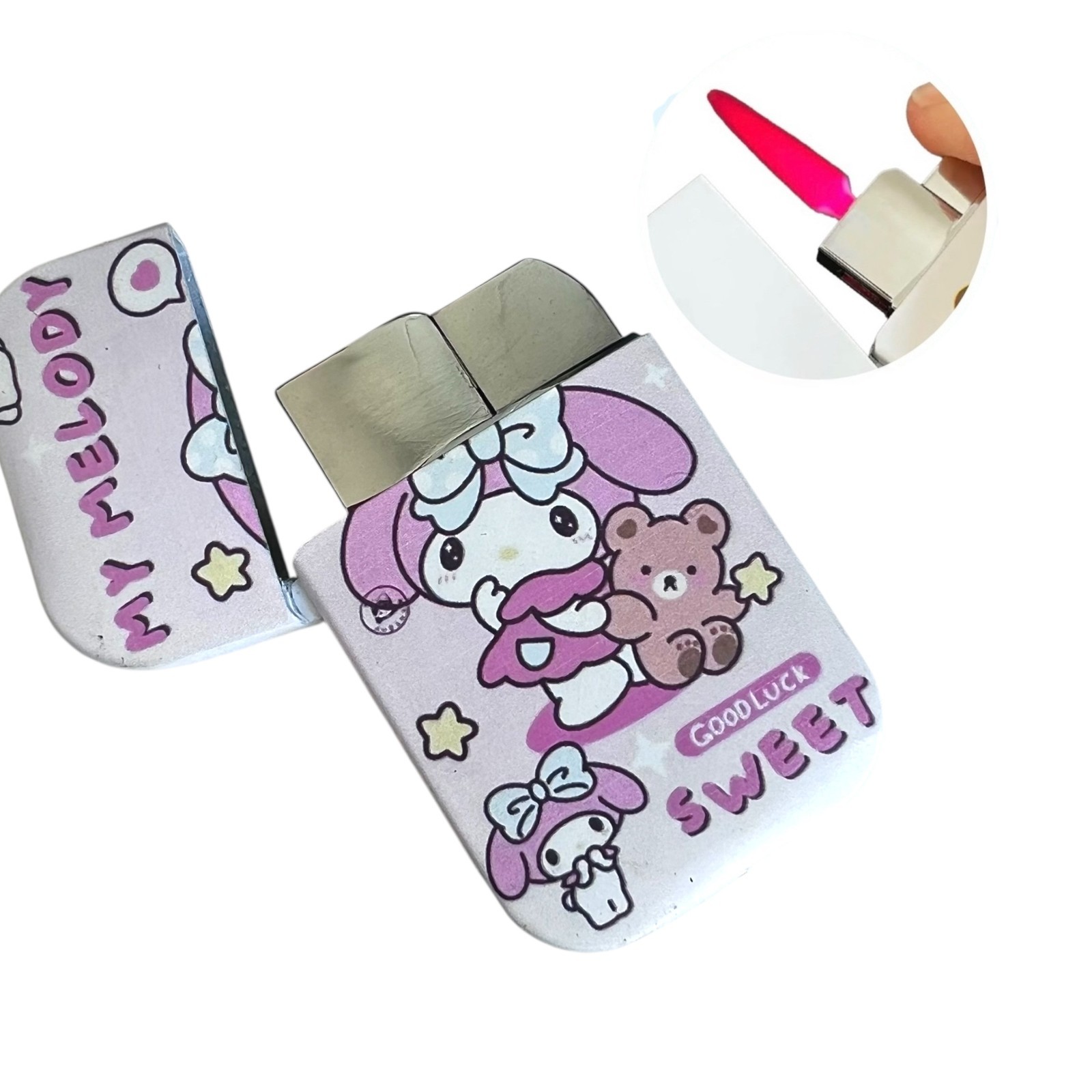Hello Kitty My Melody Lighter Pink Flame Butane U.S. Seller Fast Ship Kawaii Y2K