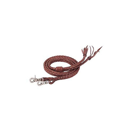 Weaver Round Braided Latigo Split Reins 1/2 X 7ft