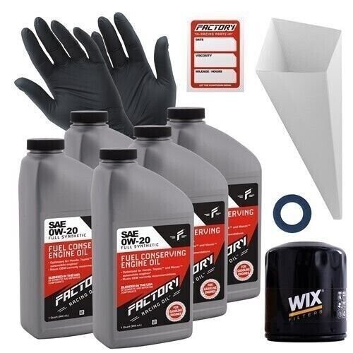 Factory Racing Parts 0W20 5 qt Oil Change Kit For Toyota Highlander 3.3L 2008-10