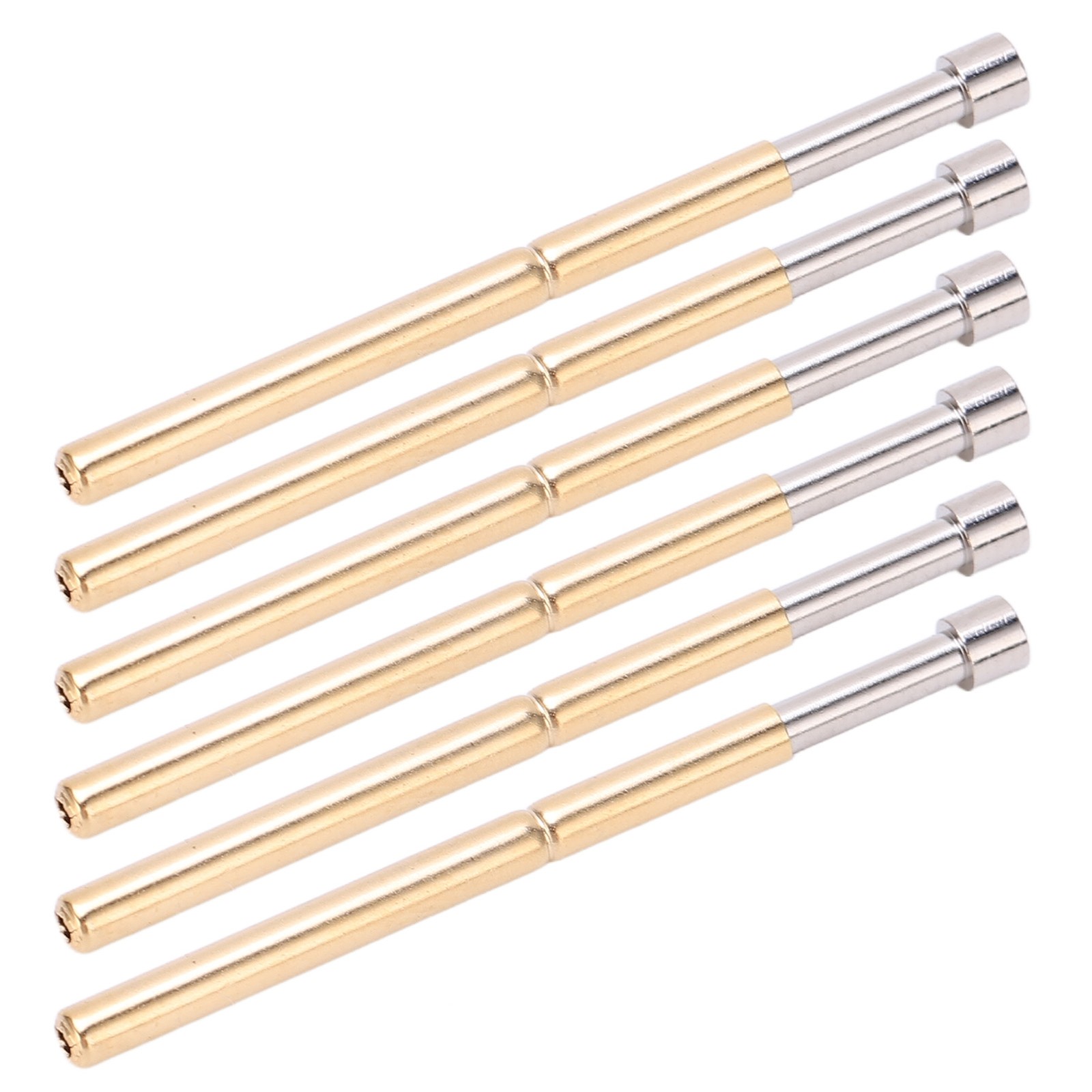 100pcs Spring Test Pogo Pin Concave Head Type Brass Material 2.02mm/0.1in