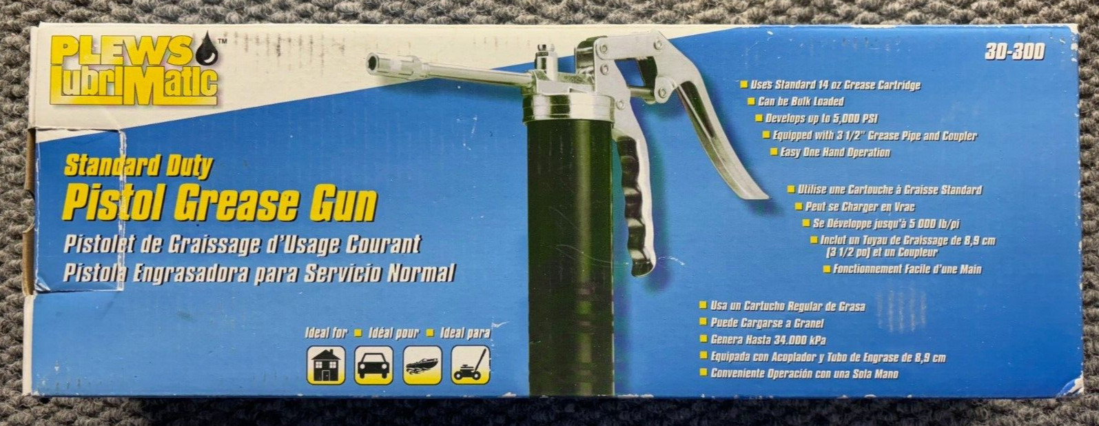 Plews/Lubrimatic 30-300 Standard Duty Pistol Grease Gun - New