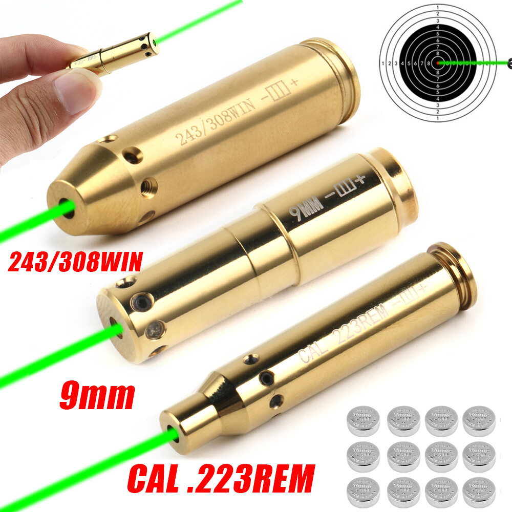 Laser Bore Sight Sighter BoreSighter Gun Red Dot Laser Cartridge Battery Include