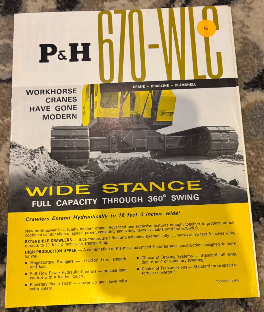 P&H 670 WLC Dragline Clamshell Crane Brochure AMIL25
