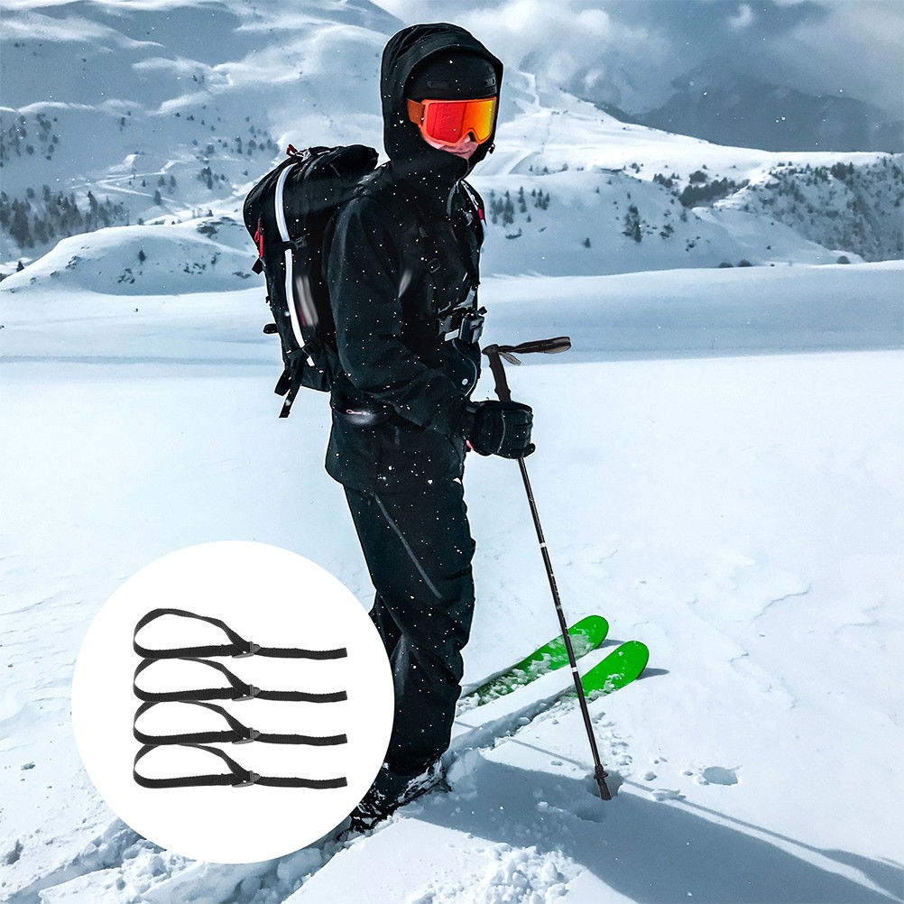 4 Pcs Strap for Ski Pole Replacement Snowboard Band Walking Cane Straps
