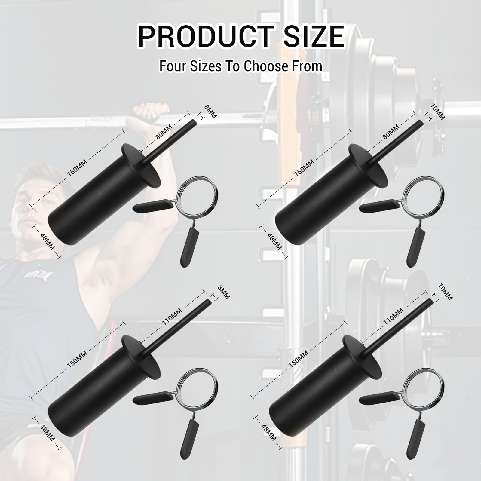 Weight Stack Pin Extender With Spring Clip Collar Gym Machine Strength