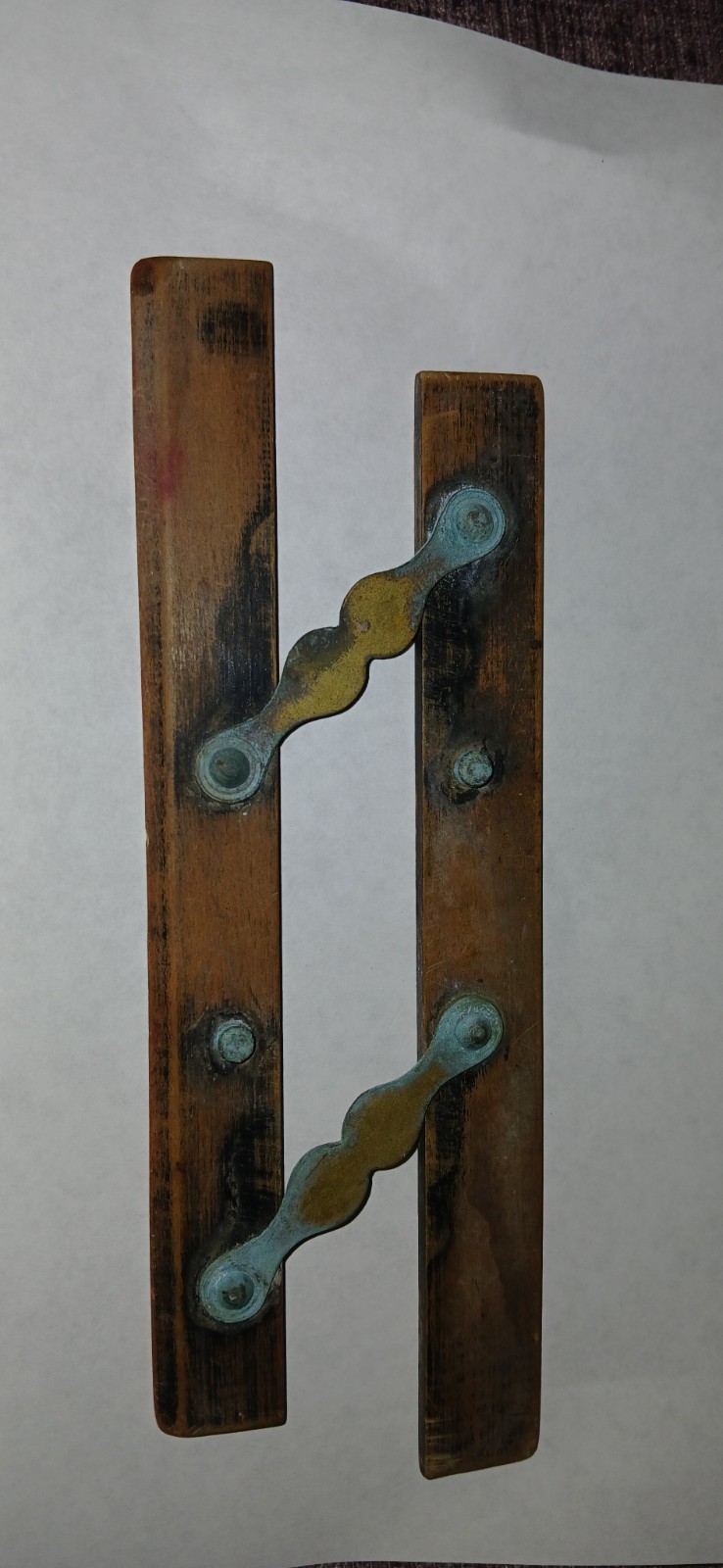 Vintage Parallel Ruler Wood And Brass Navigation Nautical 6 inch ( Store #19)