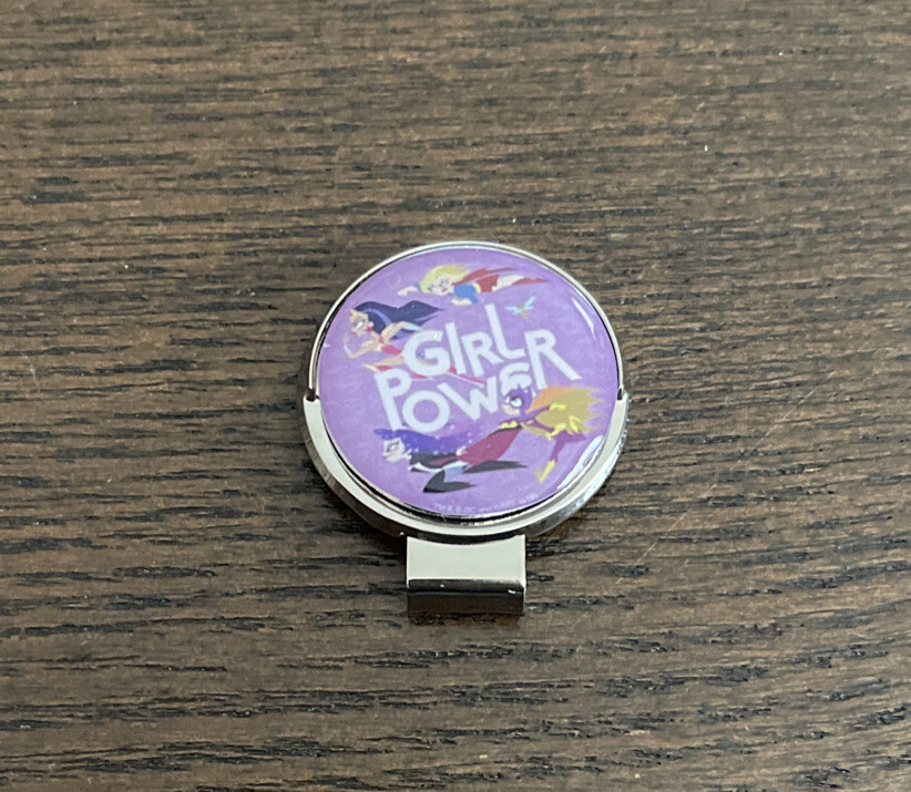Girl Power super hero Character Golf Hat Clip with Magnetic Ball Marker