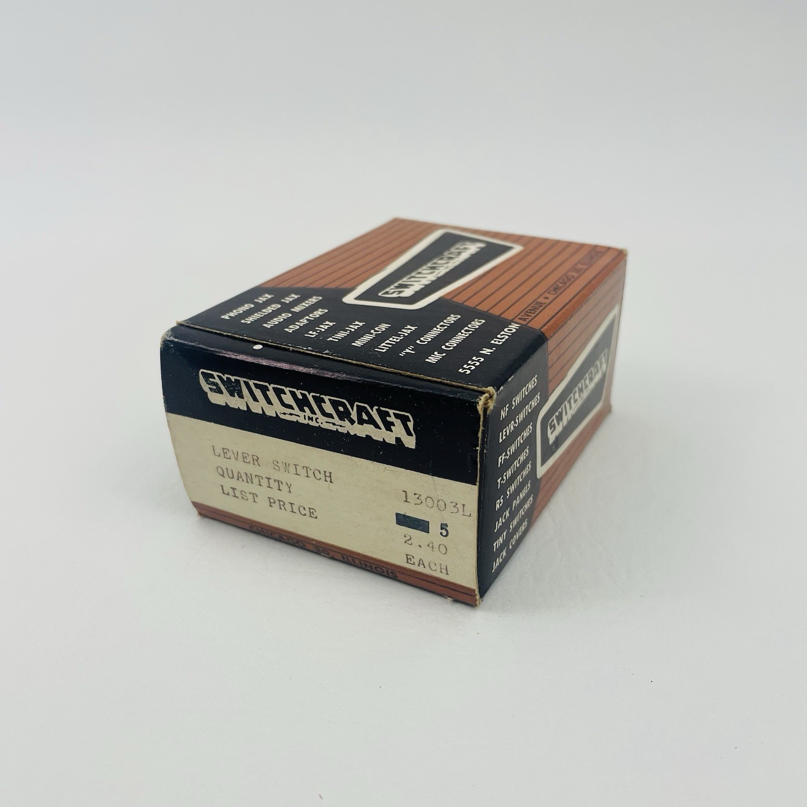 Box of 5 NOS Switchcraft 13003L Lever Switch