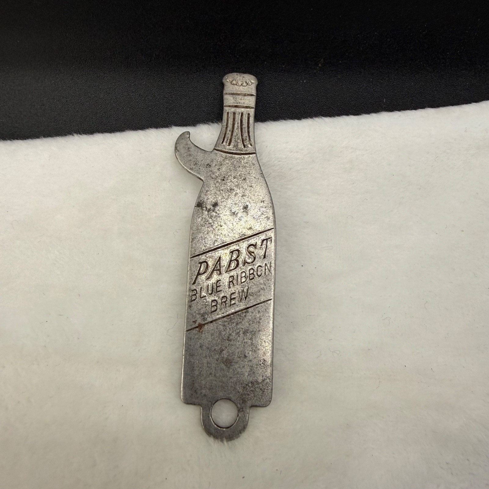 Vintage Pabst Bottle Opener Blue Ribbon Brew Silver Tone