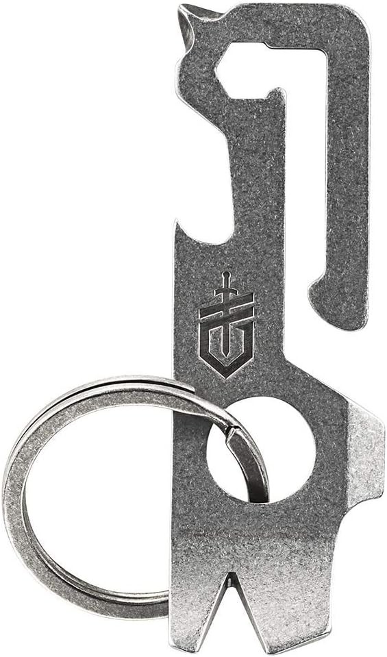 Gear Mullet Keychain - Multi-Tool Keychain with Pry Bar, Bottle Opener, and Wire