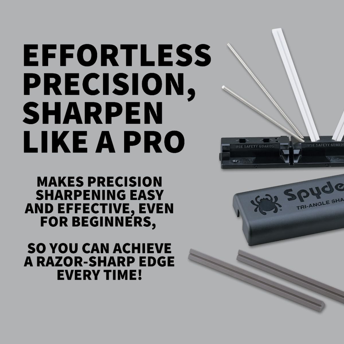 Spyderco TriAngle Sharpmaker, Complete Knife Sharpening System with Medium Gr...