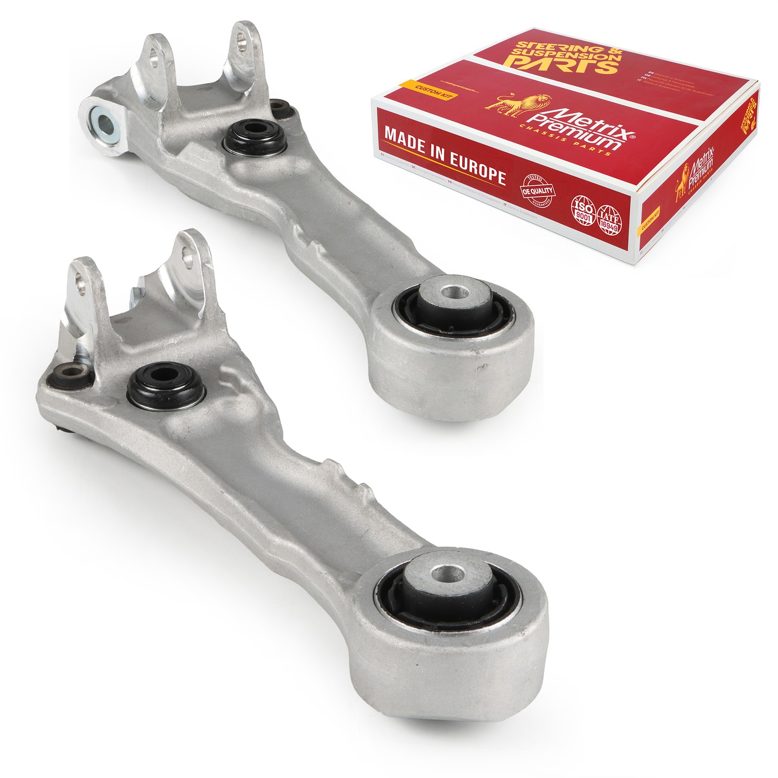 Front Lower Rearward Control Arm Set for 03-08 Jaguar S-Type 09-15 XF 10-15 XFR
