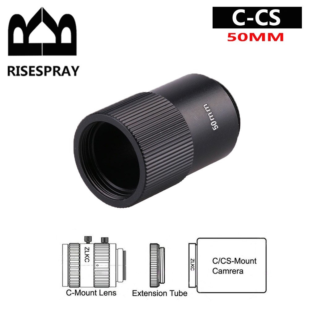 50mm Spacer Ring Adapter C-CS Extension Tube for C mount Lens to CS Mount Camera