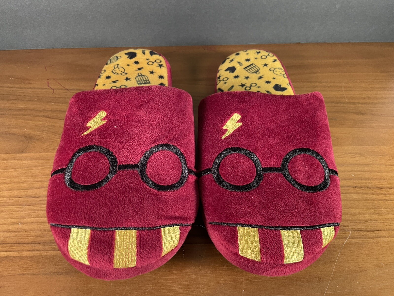 Harry Potter Adult Glasses Slippers L/XL Women 10-13 Men 9-12 Hogwarts Wizards
